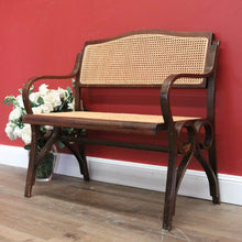 Load image into Gallery viewer, x SOLD Vintage Beech and Cane Bentwood Armchair, Hall Seat, Hall Bench Arm Chair B10986