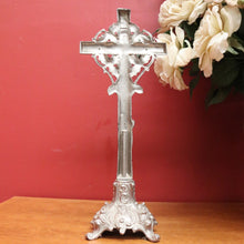 Load image into Gallery viewer, x SOLD Vintage French Crucifix, Table Top, Bookcase, Sideboard top Cross, Jesus Statue B10900