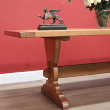 Load image into Gallery viewer, x SOLD Antique French Oak Twin Pedestal Dining Table or Kitchen Table, Stretcher Base. B11170