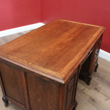 Load image into Gallery viewer, x SOLD Antique French Desk, French Oak Office Desk, Desk with Drawers and Cupboard B10851