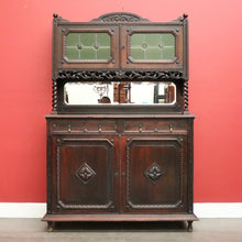 Load image into Gallery viewer, x SOLD Antique French Oak Sideboard 2 Height Cabinet Cupboard, one of 2. B10213