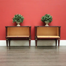 Load image into Gallery viewer, x SOLD Pair of Vintage Lamp Table, Vintage Italian Bedside Tables, with Glass Tops B10260