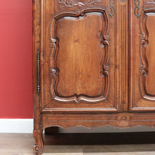 Load image into Gallery viewer, Antique French Cherrywood 2 Door 19th Century Glass Door Bookcase China Cabinet B10700