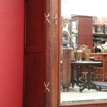 Load image into Gallery viewer, x SOLD Antique French Wardrobe, Armoire, Blind Bookcase, Linen Press.  Oak, Gilt Brass and Bevelled Mirror. B10532
