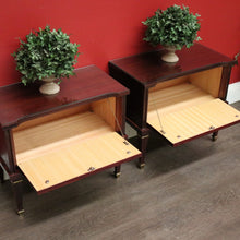 Load image into Gallery viewer, x SOLD Pair of Vintage Lamp Table, Vintage Italian Bedside Tables, with Glass Tops B10260