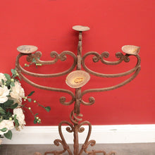 Load image into Gallery viewer, x SOLD Vintage French Wrought Iron 4 Branch Candelabra, Vintage Candle Stick Holder. B10361