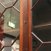 Load image into Gallery viewer, x SOLD Antique English Mahogany China Cabinet, English Bookcase with Cupboard Base B10744