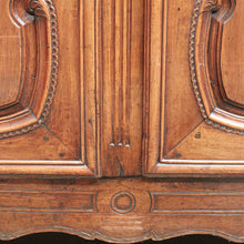 Load image into Gallery viewer, Antique French Cherrywood 2 Door 19th Century Glass Door Bookcase China Cabinet B10700
