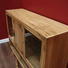 Load image into Gallery viewer, x SOLD Vintage French Drinks Cabinet, Bleached Oak Hall Display Cupboard, Sideboard B10648