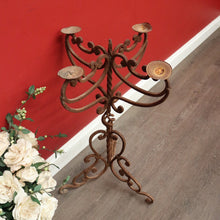 Load image into Gallery viewer, x SOLD Vintage French Wrought Iron 4 Branch Candelabra, Vintage Candle Stick Holder. B10361