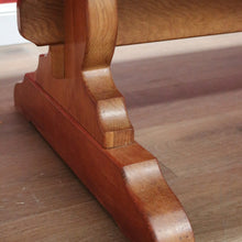 Load image into Gallery viewer, x SOLD Antique French Oak Twin Pedestal Dining Table or Kitchen Table, Stretcher Base. B11170