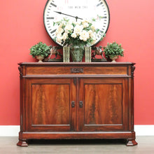 Load image into Gallery viewer, Antique French Mahogany Sideboard, Hall Cabinet Cupboard with Single Drawer B10324