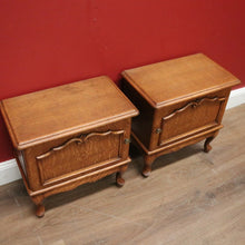 Load image into Gallery viewer, x SOLD Pair of Vintage French Bedside Tables, or Lamp Tables, Side Tables, or Cupboards B10930