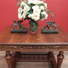 Load image into Gallery viewer, x SOLD Antique French Desk, Stretcher Base Desk or Table for Four. Antique Office Desk B10870