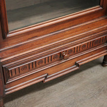 Load image into Gallery viewer, x SOLD Antique French Bookcase China Cabinet, Antique Walnut Glass Door Hall Cupboard. B10250
