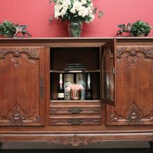 Load image into Gallery viewer, x SOLD Antique French Sideboard, Buffet Linen Press Cabinet Hall Cupboard Large Storage. B9796