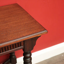 Load image into Gallery viewer, x SOLD Antique English Hall Table, English Walnut Cross Stretcher Lounge, Sofa Table. B10405