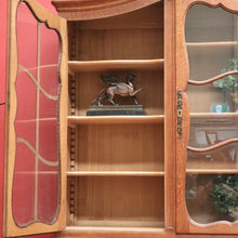 Load image into Gallery viewer, X SOLD Antique Vintage French Oak Bookcase or China Cabinet, Glass Door, and Drawers. B11270