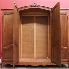 Load image into Gallery viewer, x SOLD Vintage French Four Door Armoire, Wardrobe. French Oak Cabinet Cupboard Wardrobe B10923