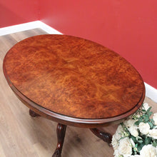 Load image into Gallery viewer, x SOLD Antique English Burr Walnut Table, Sofa Table, Hall Table, Coffee, Centre Table B10798