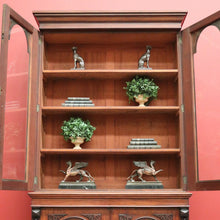 Load image into Gallery viewer, x SOLD Antique English Bookcases English Mahogany c1880 2 Height Bookcase China Cabinet. B9853