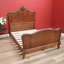 Load image into Gallery viewer, x SOLD Double Bed, Antique French Walnut Double Bed Frame and Slats, Head, Foot, Sides B10874