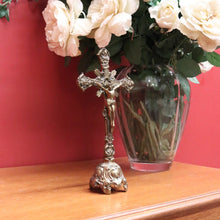 Load image into Gallery viewer, x SOLD Vintage French Crucifix, French Brass Free Standing Altar Crucifix, Cross, Jesus B10898