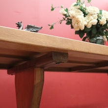 Load image into Gallery viewer, x SOLD Antique French Oak Twin Pedestal Dining Table or Kitchen Table, Stretcher Base. B11170