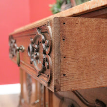 Load image into Gallery viewer, x SOLD Antique French Sideboard, Oak and Marble Top French Two Drawer Hall Cupboard B10879