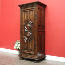Load image into Gallery viewer, x SOLD Antique French Linen Press, Armoire Wardrobe.  Single Door Pantry Broom Cupboard B10162