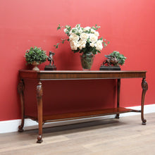 Load image into Gallery viewer, x SOLD Antique French Walnut Hall Table, Sofa Table, Foyer Entry Table, Tier to Base B10647