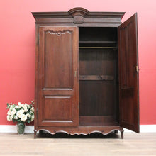 Load image into Gallery viewer, Antique French Oak Cloak Cabinet, French Armoire, Hall Cabinet, Wardrobe, Press B10593