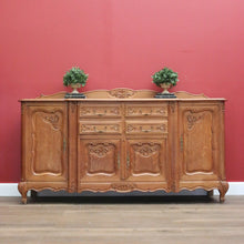 Load image into Gallery viewer, Antique French Oak Sideboard, 4 Drawer 4 Door Sideboard Buffet Cabinet Servery B10871