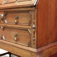 Load image into Gallery viewer, x SOLD Antique Oak Writing Bureau Chest of Drawer Bureau Desk Secretaire B10684
