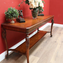 Load image into Gallery viewer, x SOLD Antique French Walnut Hall Table, Sofa Table, Foyer Entry Table, Tier to Base B10647