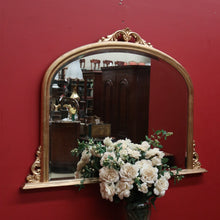 Load image into Gallery viewer, x SOLD Vintage Gilt Frame Bevelled Mirror Sideboard Mirror Over Mantel or Hall Mirror. B10328