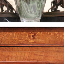 Load image into Gallery viewer, x SOLD Antique English Credenza Antique Burr Walnut and Marble Mirror Back Sideboard B10678
