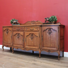 Load image into Gallery viewer, x SOLD Antique French Sideboard French Oak Breakfront 4 Door Sideboard Cabinet Cupboard B10946