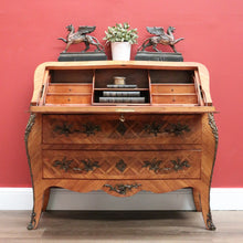 Load image into Gallery viewer, x SOLD Antique French Good Quality Louis XVI style Fall Front Writing Bureau Desk with Chest of Drawers B10725