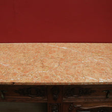 Load image into Gallery viewer, x SOLD Antique French Sideboard, Oak and Marble Top French Two Drawer Hall Cupboard B10879