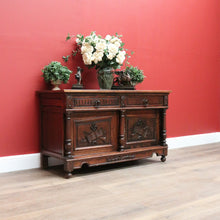 Load image into Gallery viewer, x SOLD Antique French Oak Sideboard, 2 Drawer Sideboard TV Cabinet Unit Hall Cupboard B10541