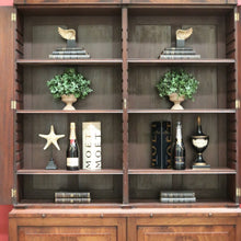 Load image into Gallery viewer, x SOLD Antique English Mahogany China Cabinet, English Bookcase with Cupboard Base B10744