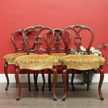 Load image into Gallery viewer, Antique Dining Chairs, Set of 4 Antique Kitchen Chairs, English Mahogany Chairs B10311