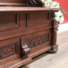 Load image into Gallery viewer, x SOLD Antique French Hall Seat, French Gothic Carved Blanket Box Bench Seat Hall Chair B10154