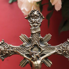 Load image into Gallery viewer, x SOLD Vintage French Crucifix, French Brass Free Standing Altar Crucifix, Cross, Jesus B10898