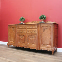 Load image into Gallery viewer, x SOLD Antique French Oak Sideboard, 4 Drawer 4 Door Sideboard Buffet Cabinet Servery B10871