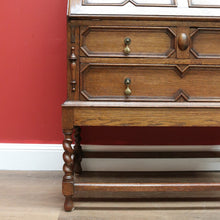 Load image into Gallery viewer, x SOLD Antique Oak Writing Bureau Chest of Drawer Bureau Desk Secretaire B10684