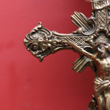 Load image into Gallery viewer, x SOLD Vintage French Crucifix, French Brass Free Standing Altar Crucifix, Cross, Jesus B10898