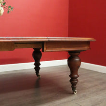 Load image into Gallery viewer, x SOLD Antique Australian Cedar 2 Leaf Extension Table Australian Cedar Kitchen Table. B10276