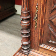 Load image into Gallery viewer, x SOLD Antique French Oak Office Desk, French Twin Pedestal Desk, 3 Drawer Desk in Oak. B10255